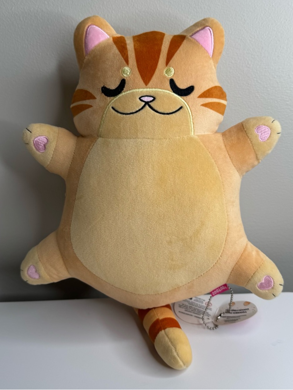 NWT Youtooz Jambo Face‎ Down Cat Plush Orange Stripe 12 Inch Stuffed Animal